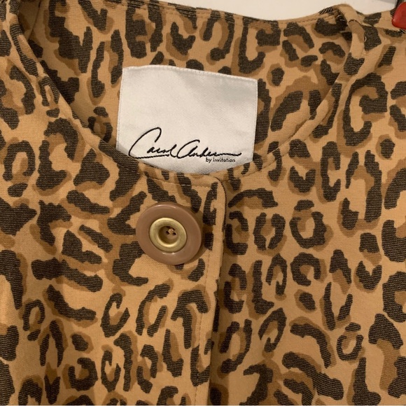 Carol Anderson by Invitation Brown & Black Jacket Cheetah Print One Button - Picture 6 of 9